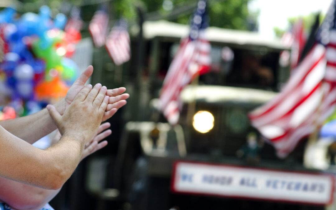 Hands Clapping At Veterans Parade